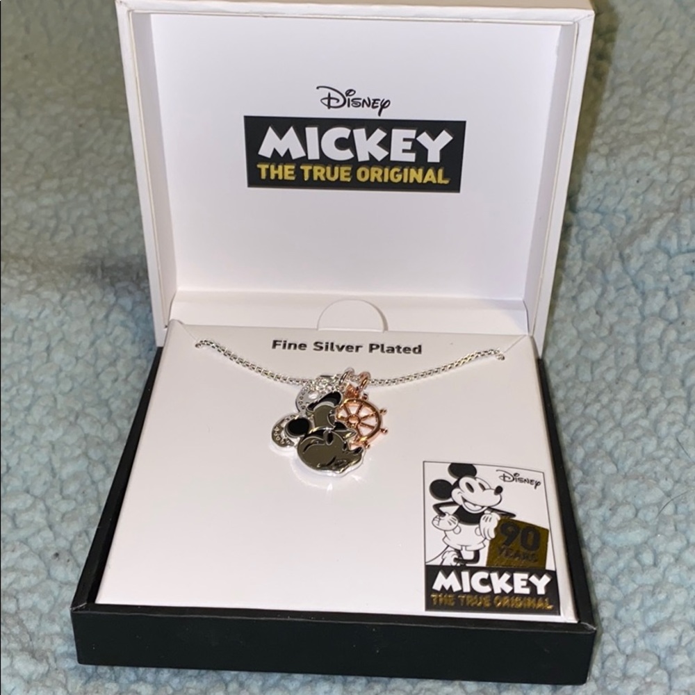 NWT steamboat Willie necklace, silver plated